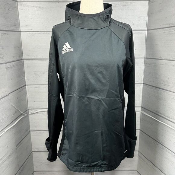 Adidas Tiro 17 Youth Warm Top Shirt Climawarm Sweat Hoodie Soccer Gym Size Large - Picture 2 of 11